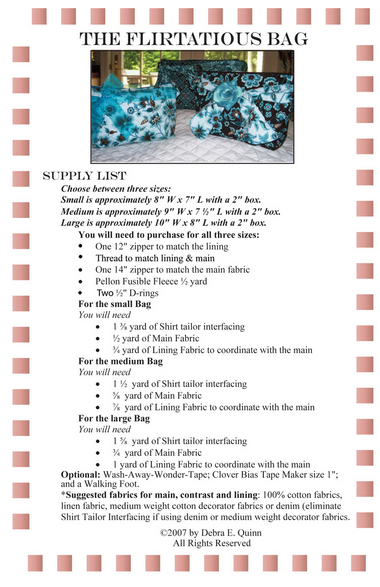 Flirtatious Bag Supply List
