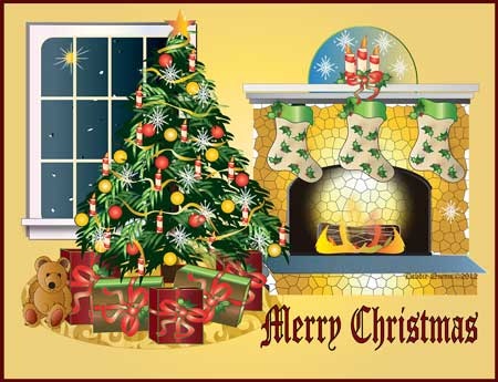Christmas Illustration By Debbie Quinn